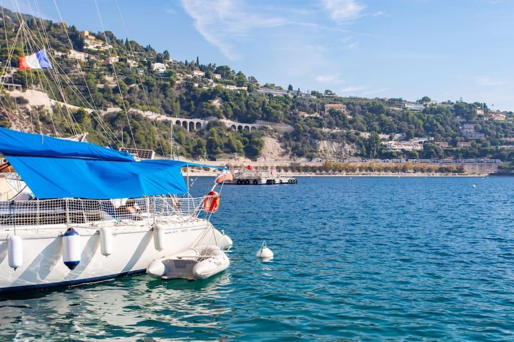 #40 Bright Sea View Suite For 6 2Mins Walk Port & Sea Villefranche-sur-Mer Luaran gambar