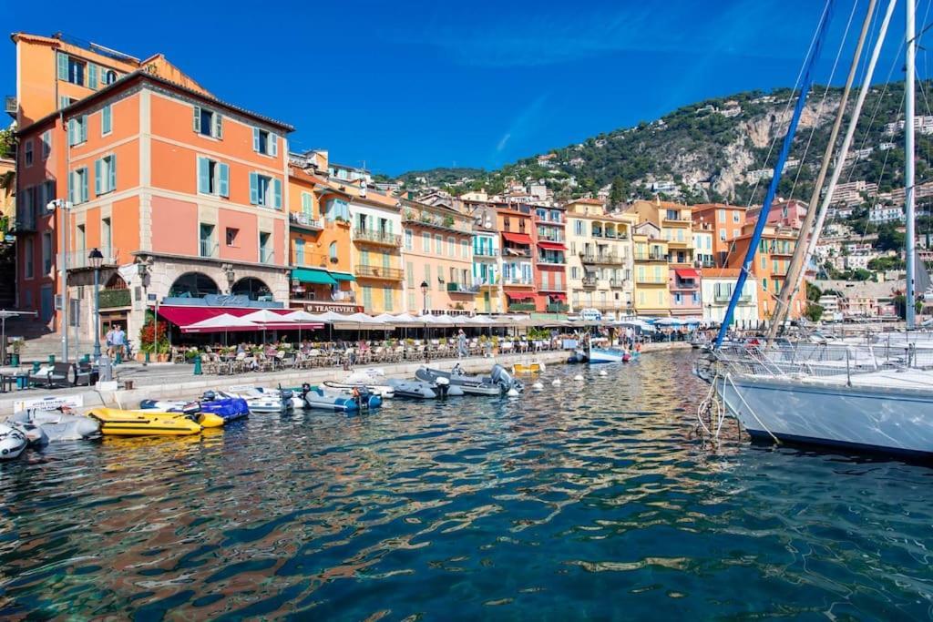 #40 Bright Sea View Suite For 6 2Mins Walk Port & Sea Villefranche-sur-Mer Luaran gambar