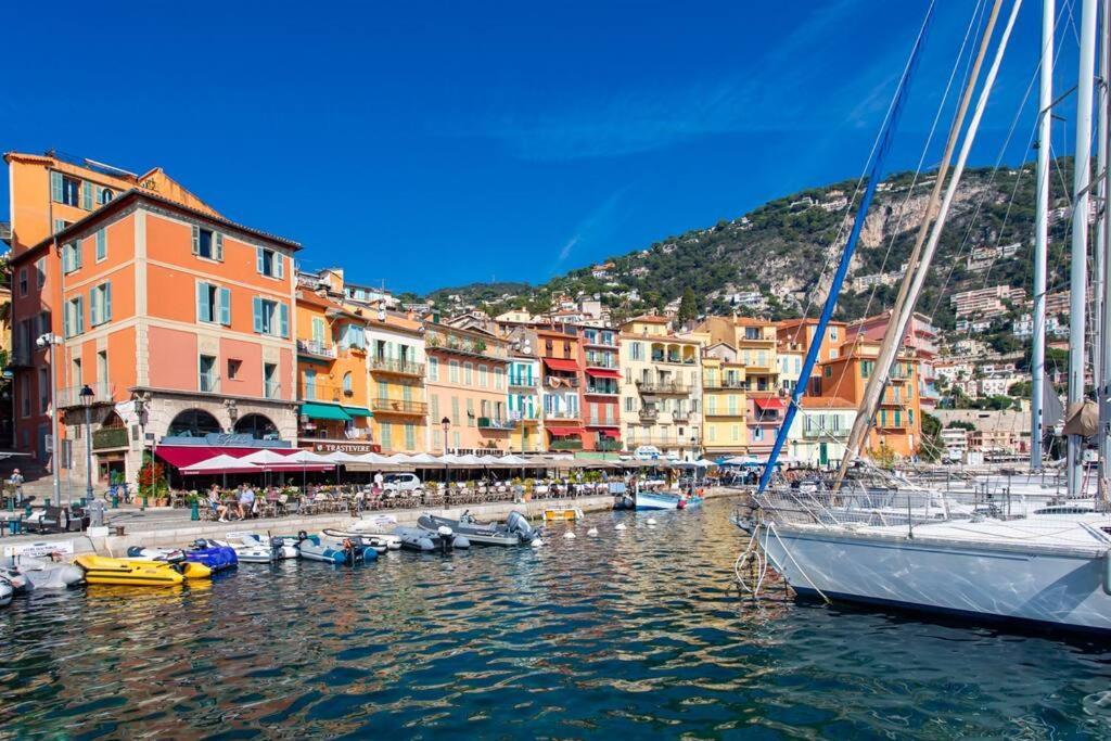 #40 Bright Sea View Suite For 6 2Mins Walk Port & Sea Villefranche-sur-Mer Luaran gambar
