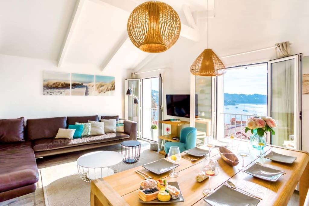 #40 Bright Sea View Suite For 6 2Mins Walk Port & Sea Villefranche-sur-Mer Luaran gambar